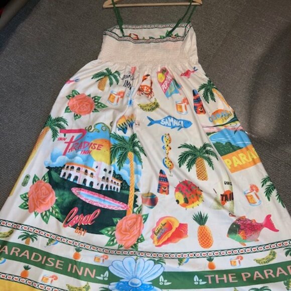 Beautiful Alemais Look-Alike Maxi Dress in Size M, Fitted Bust & Maxi Skirt - Picture 6 of 7